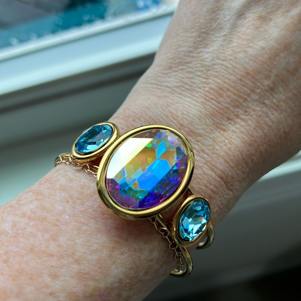 Gold toned cuff bracelet